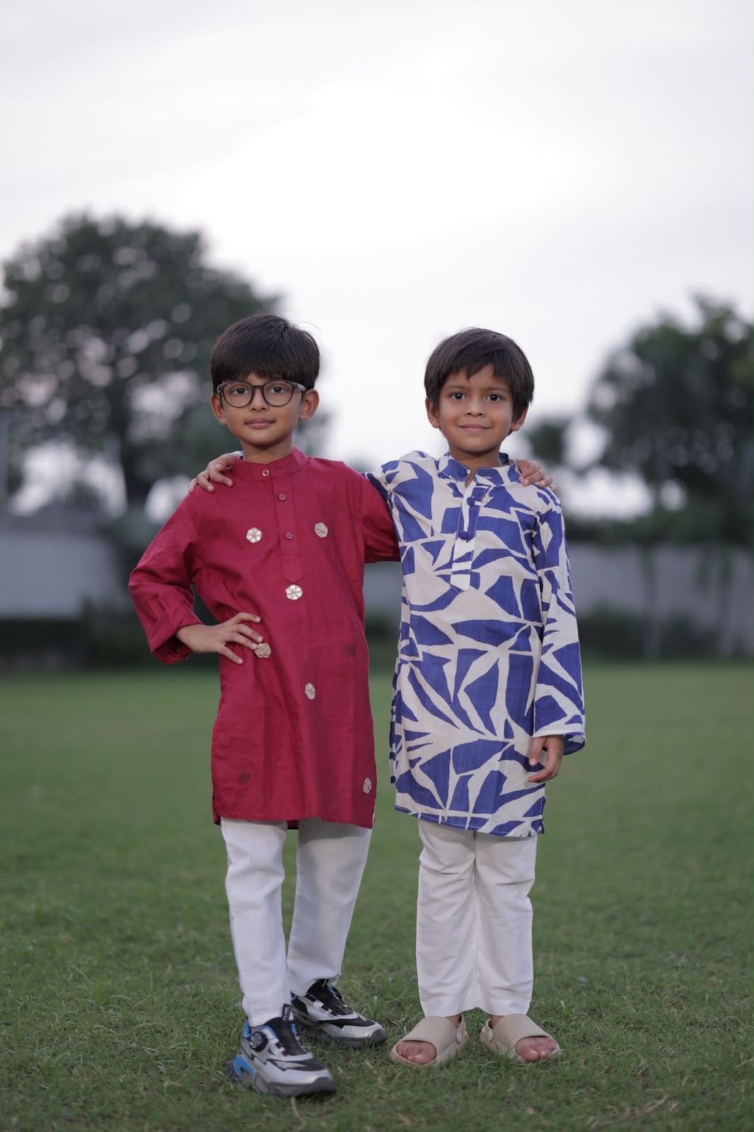 Matching sibling kurta set